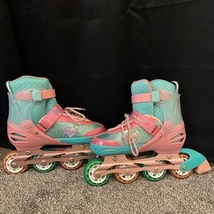 Colorful Kids Inline Skates with Adjustable Straps